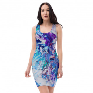 Abstraction Art Fitted Dress