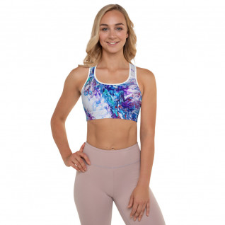 Abstraction Art Padded Sports Bra